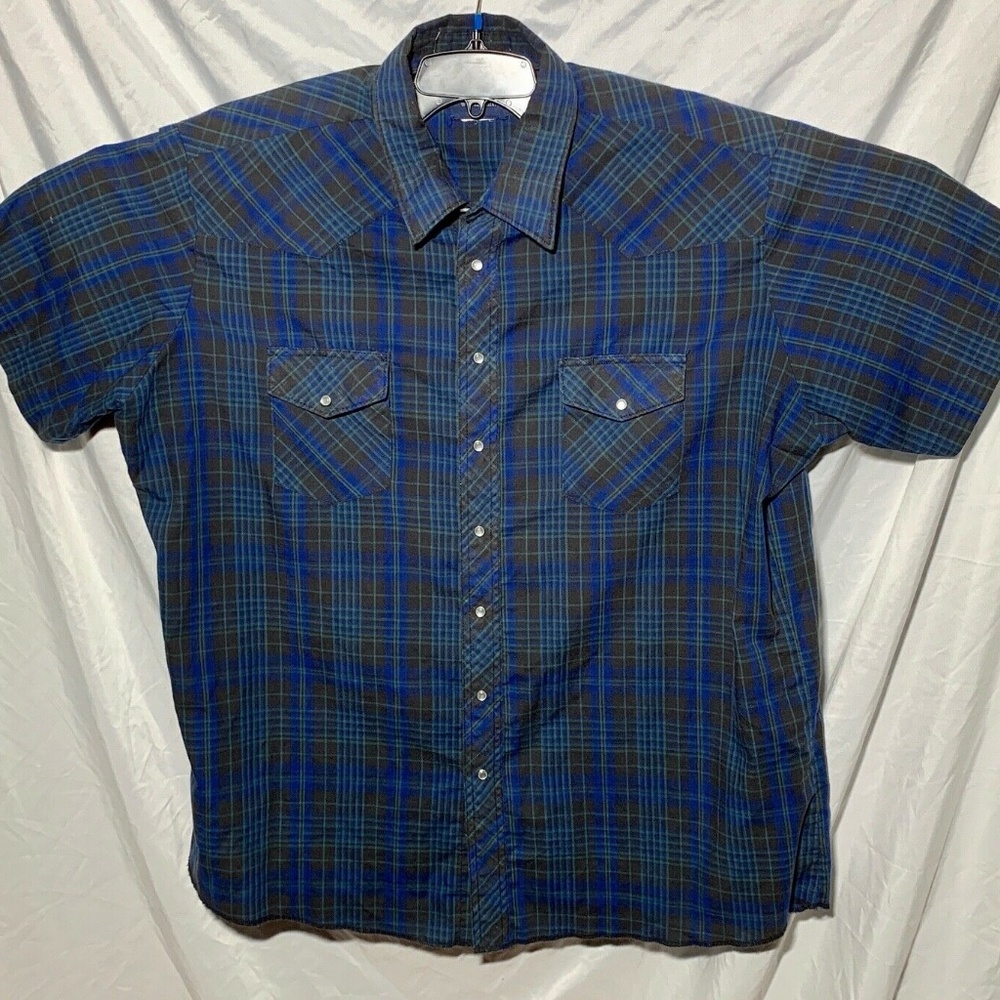 Wrangler Mens Western Pearl Snap Button Down